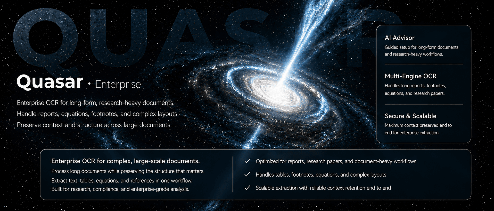 Planet OCR Quasar — long reports and research